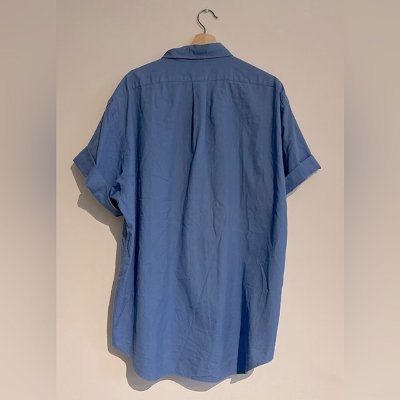 VINTAGE Ralph Lauren Tilden Cotton short sleeve embroidered logo shirt blue - Picture 4 of 16